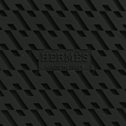 Hermes Glazed Nappa Shearling Shearling Go Mules 37 Black Ecru 9 of 10