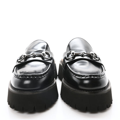 Gucci Magnum Calfskin Womens Horsebit Platform Mules 39.5 Black 38 Black 3 of 9