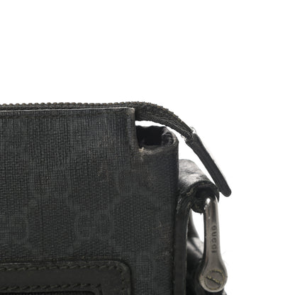 Gucci GG Supreme Monogram Crossbody Messenger Bag Black Grey 20 of 20