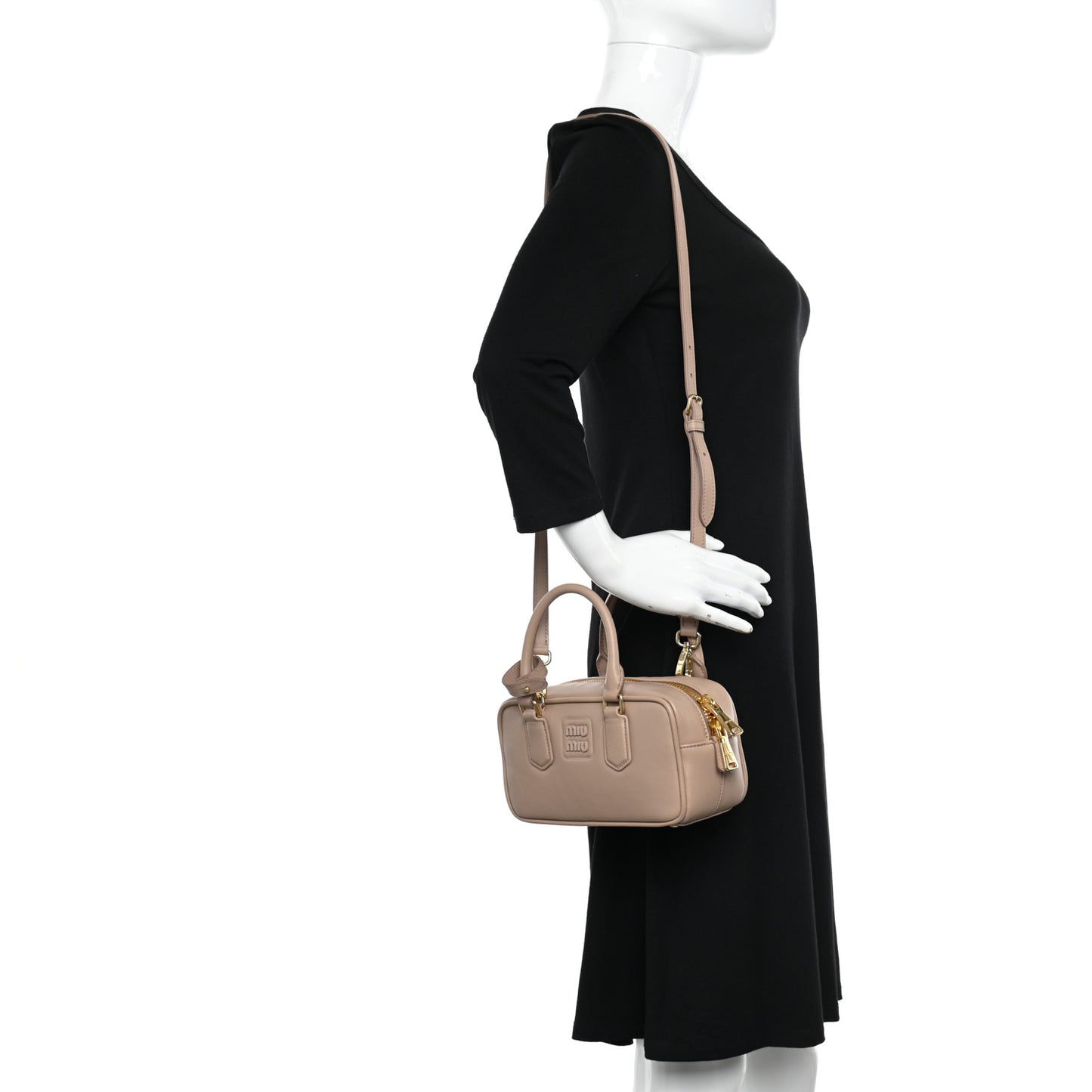 Calfskin Regular Arcadie Top Handle Bag Cameo