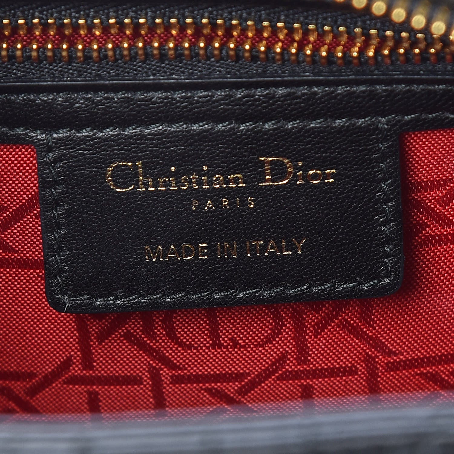 Christian Dior Lambskin Cannage Medium Lady Dior Black 9 of 12