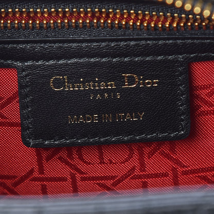 Christian Dior Lambskin Cannage Medium Lady Dior Black 9 of 12