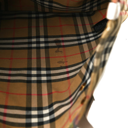 Burberry Vintage Rainbow Check Shopper Tote White 9 of 17