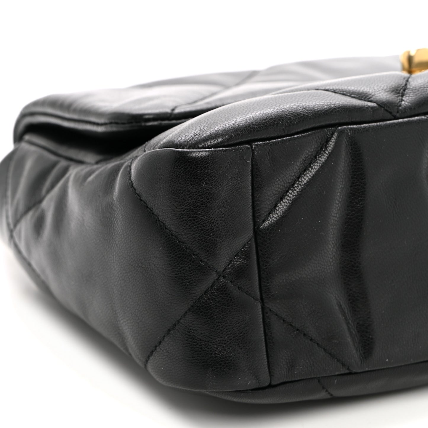 Goatskin Quilted Medium Chanel 19 Flap Black