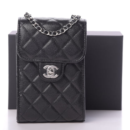 Chanel Caviar Quilted Classic Phone Holder Black 12 of 12