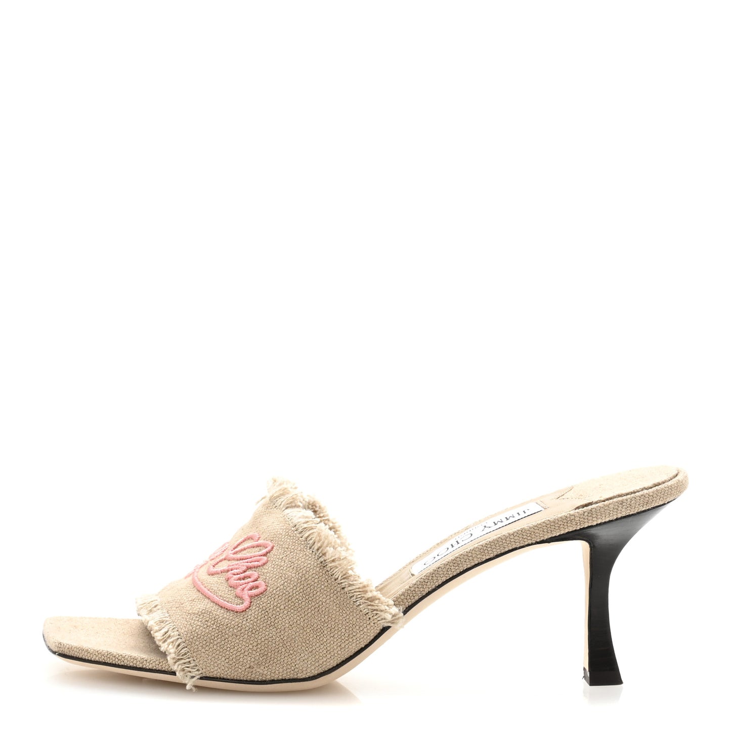 Canvas Frayed Alexia 70 Mules 41 Beige