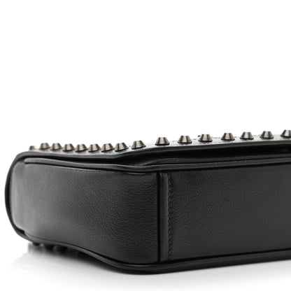 Prada Glace Calfskin Studded Crossbody Turchese Black 10 of 13