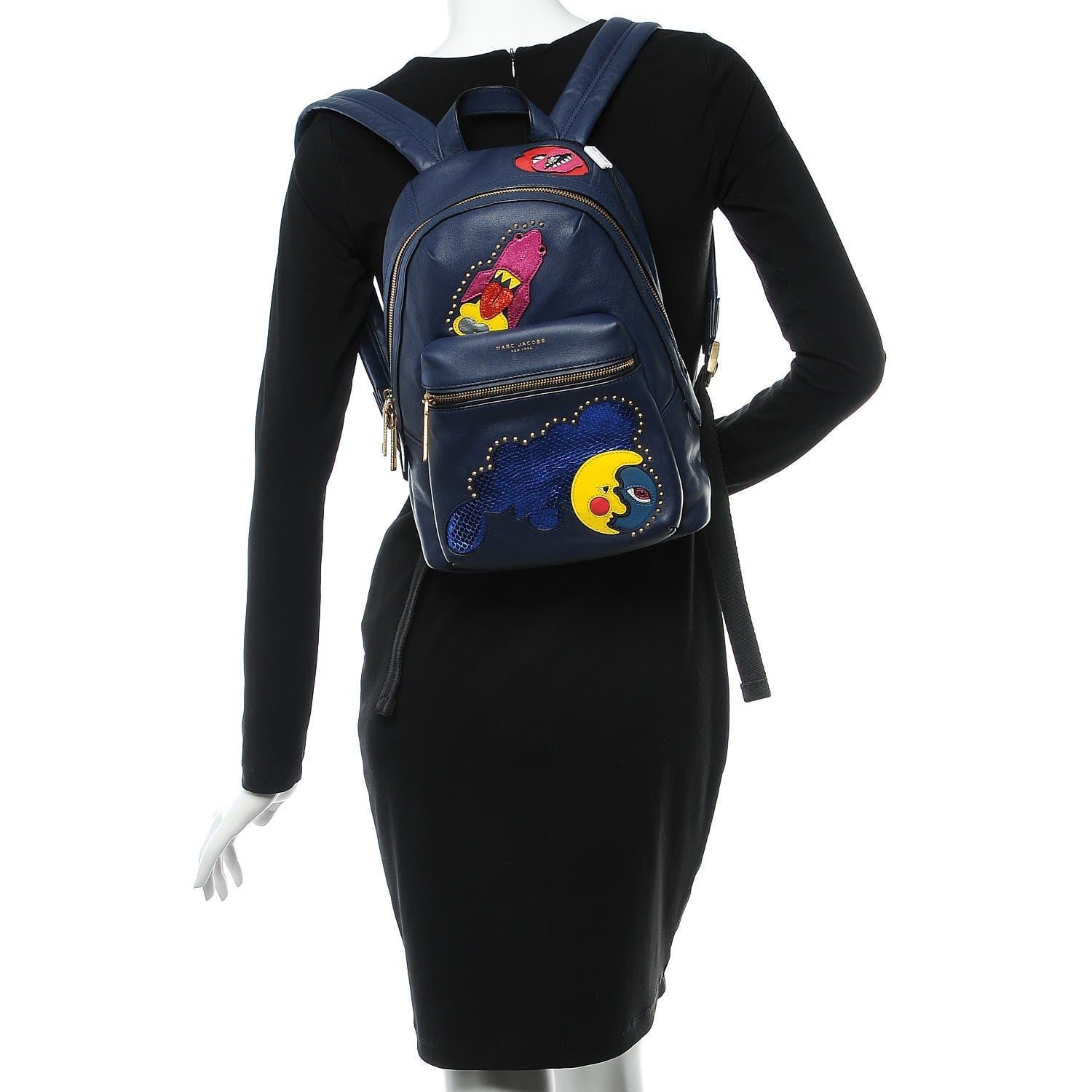 Marc Jacobs Calfskin Rocket Julie Verhoeven Patchwork Biker Backpack Multi 2 of 8