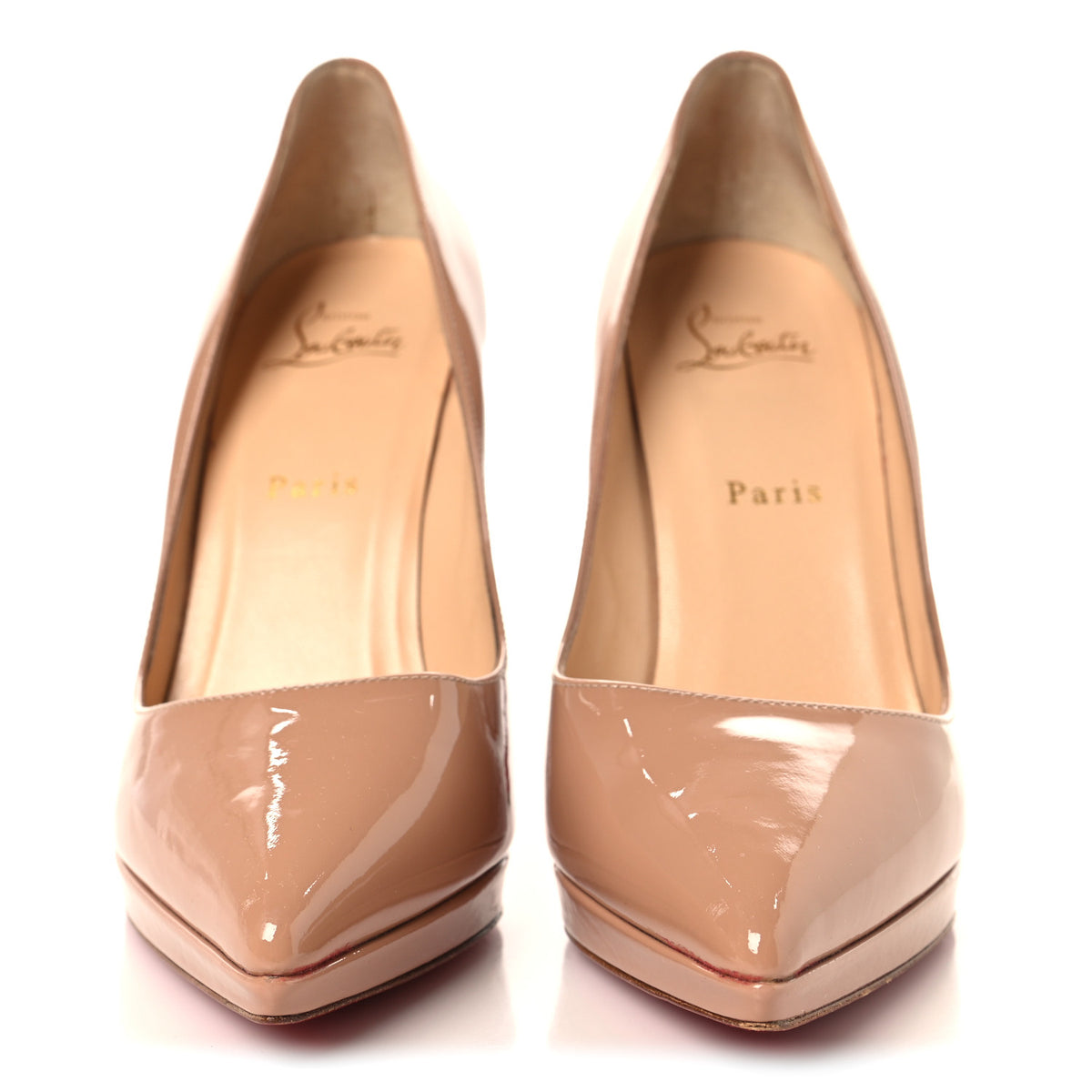 Christian Louboutin Patent Pigalle Plato 120 Pumps 39 Nude 3 of 10