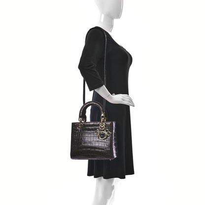Christian Dior Alligator Medium Lady Dior Brown 2 of 8