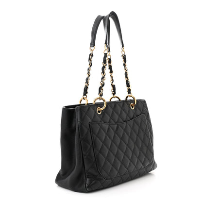 Chanel Caviar Quilted Grand Shopping Tote GST Black 3 of 14