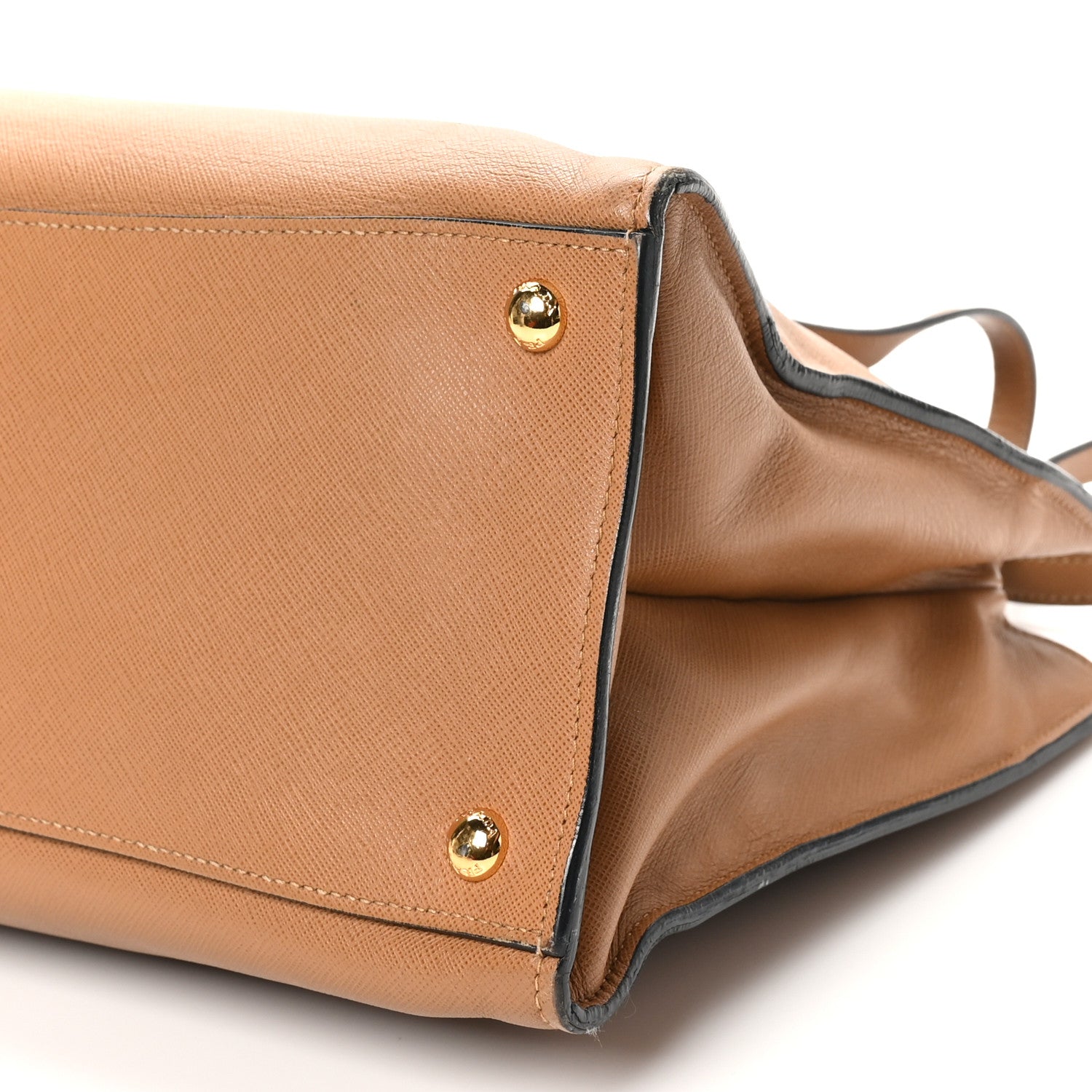Prada Saffiano Soft Triple Pocket Tote Caramel 8 of 10