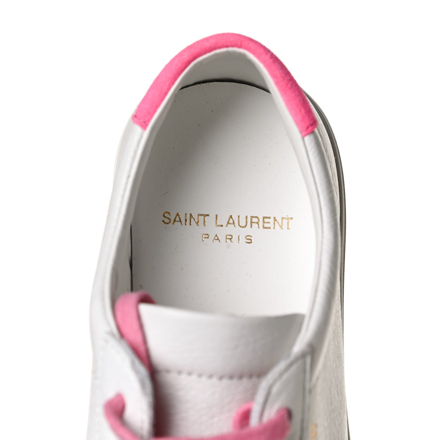 Grained Calfskin Andy Low Top Sneakers 35 White Pink