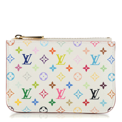 Louis Vuitton Monogram Multicolor Key Pouch White Litchi 1 of 7