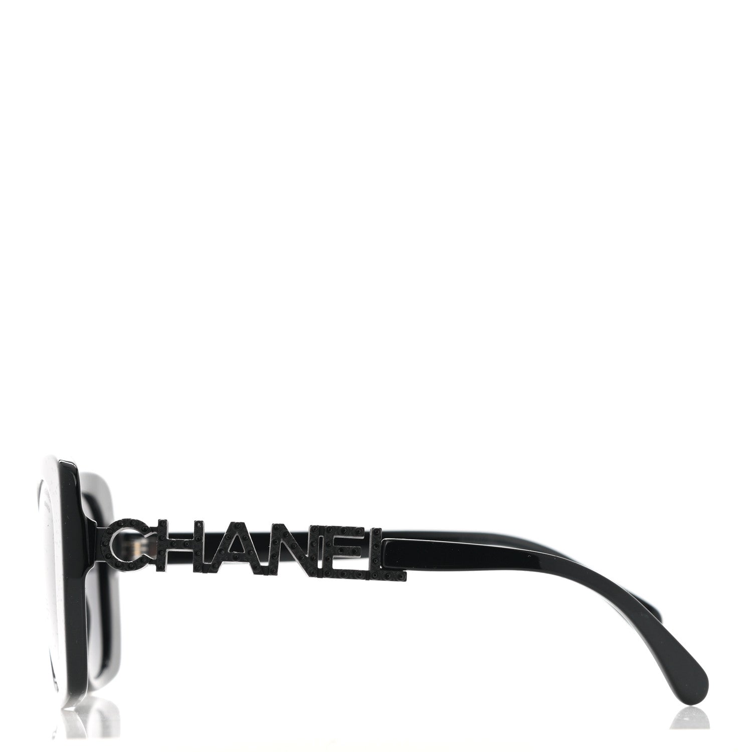 Chanel Acetate Strass Polarized Square Sunglasses 5422-B Black 3 of 8