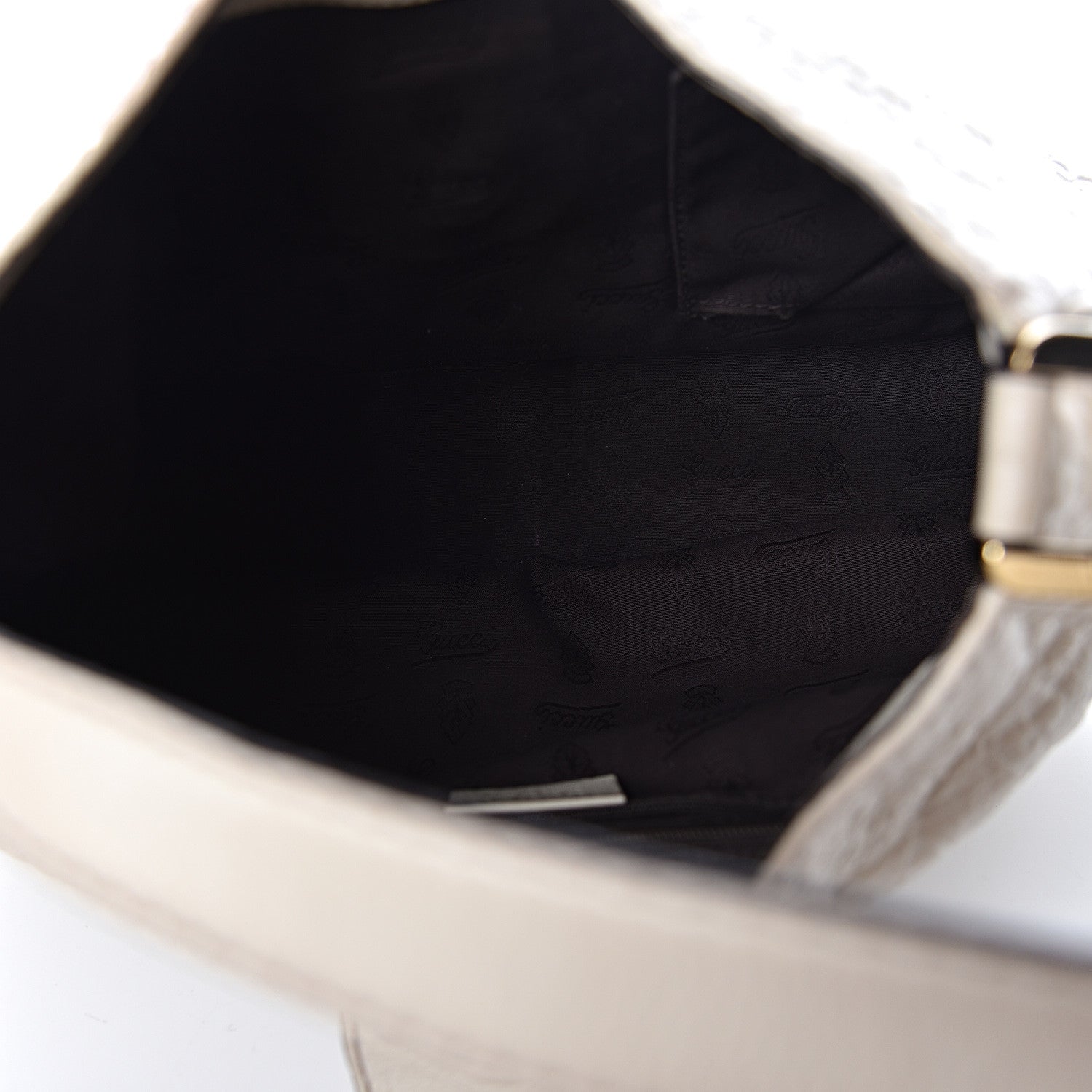 Gucci Guccissima Medium New Ladies Web Hobo White 5 of 11