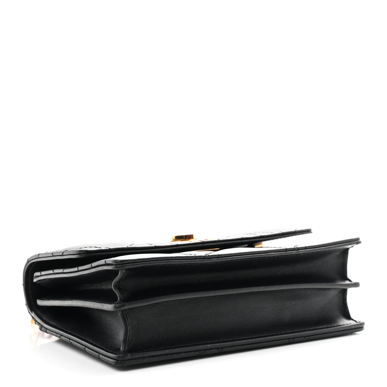 Christian Dior Lambskin Enamel Macrocannage Dioramour Mini Miss Caro Bag Black Red 4 of 9