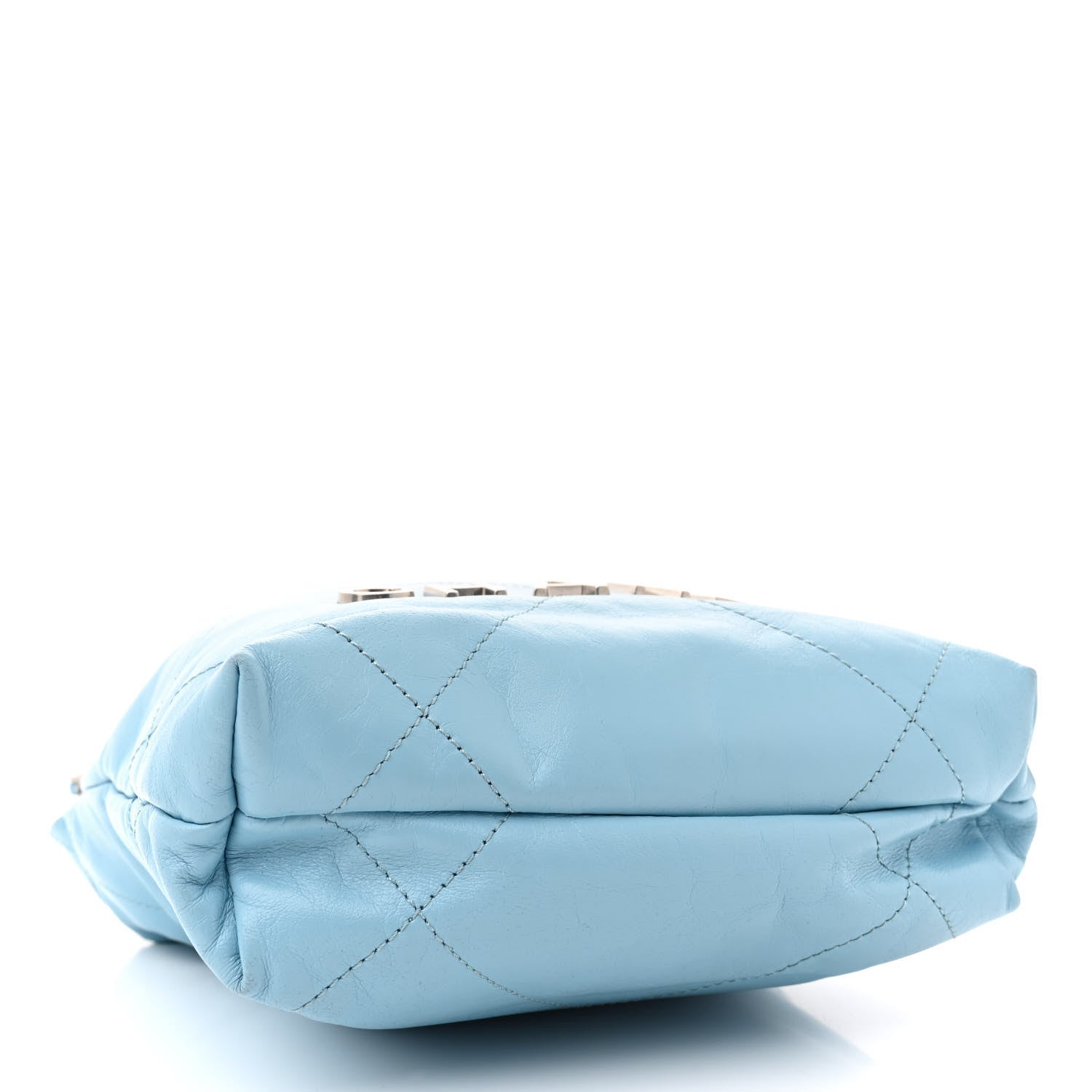 Chanel Shiny Calfskin Quilted Mini Chanel 22 Light Blue 4 of 11