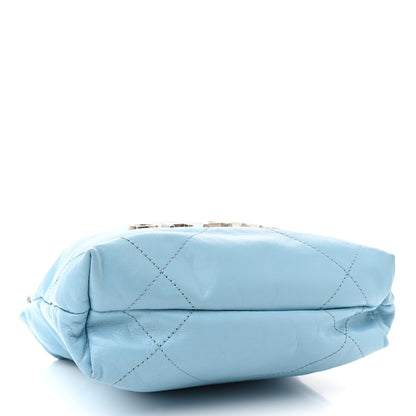 Chanel Shiny Calfskin Quilted Mini Chanel 22 Light Blue 4 of 11