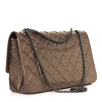 Chanel Metallic Aged Calfskin Quilted 2.55 Reissue 227 Flap Dark Gold 3 of 13