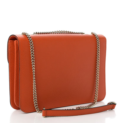 Gucci Dollar Calfskin Interlocking G Shoulder Bag Sun Orange 3 of 11