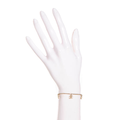 Chanel CC Logo Charm Bracelet Gold 2 of 4