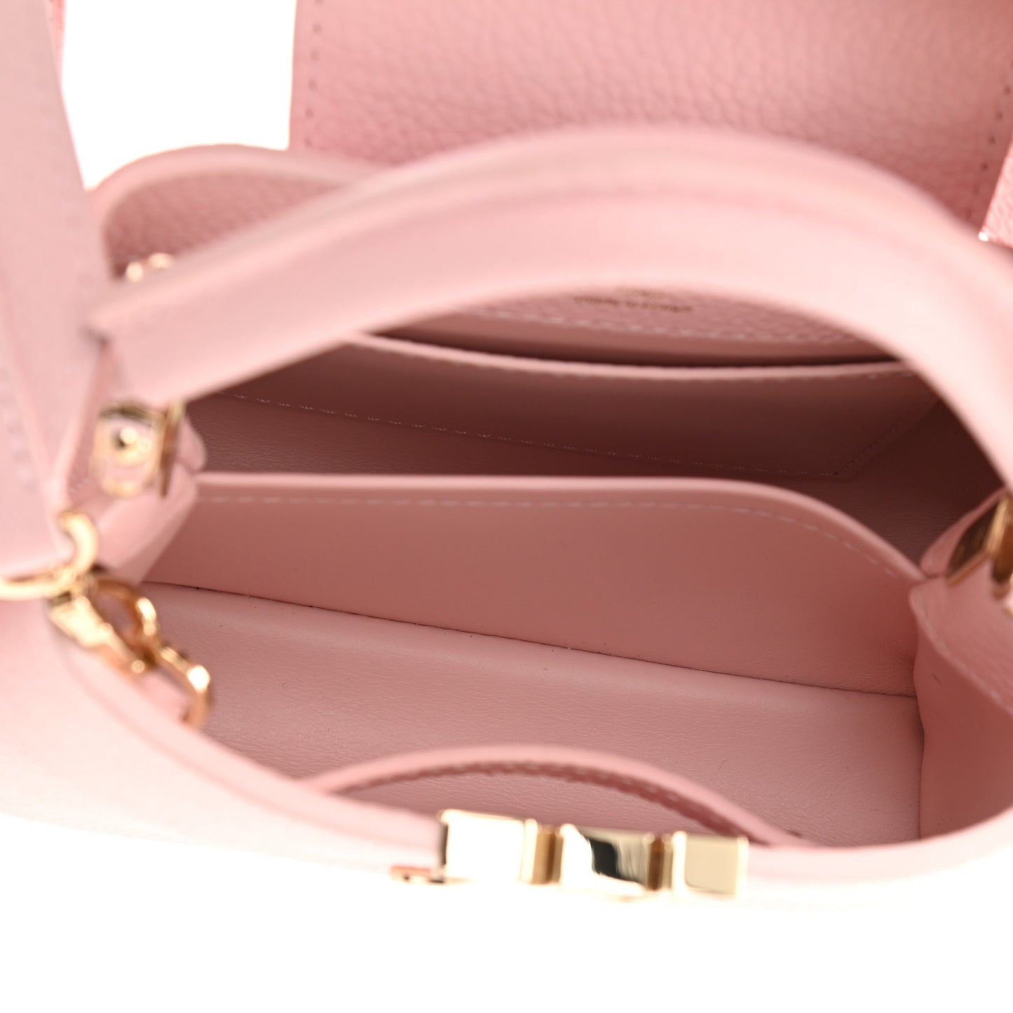 Taurillon Marble Capucines Mini Pink