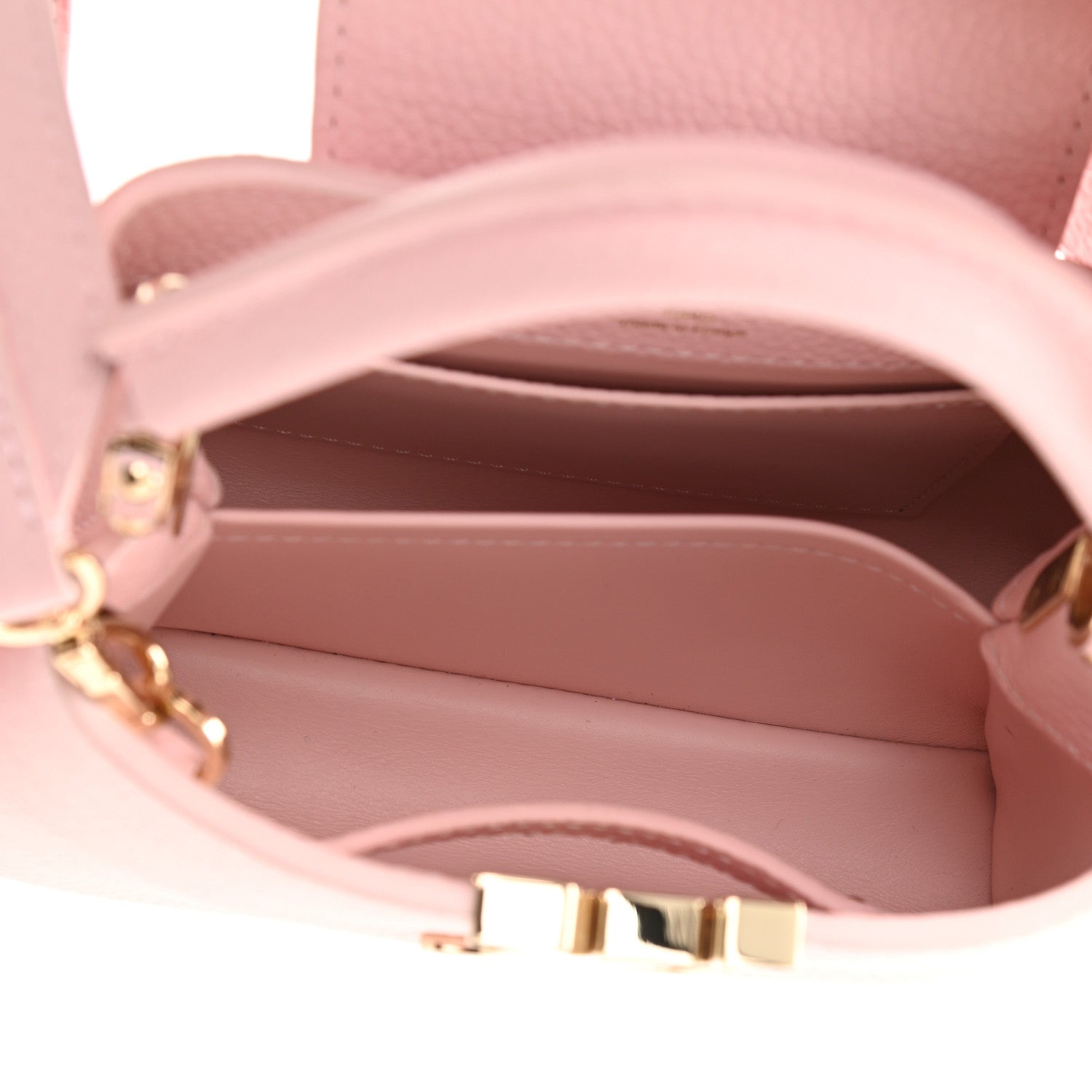 Louis Vuitton Taurillon Marble Capucines Mini Pink 5 of 10