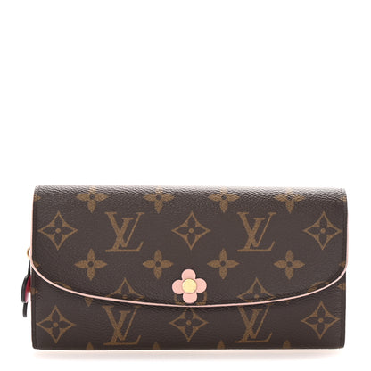 Louis Vuitton Monogram Bloom Flower Emilie Wallet Fuchsia 1 of 7