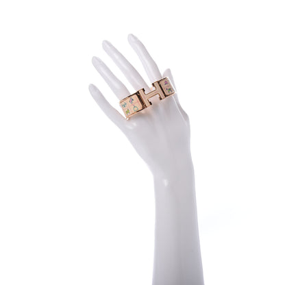 Hermes Enamel Couvertures et Tenues de Jour Wide Clic Clac H Bracelet PM Pannacotta 2 of 6