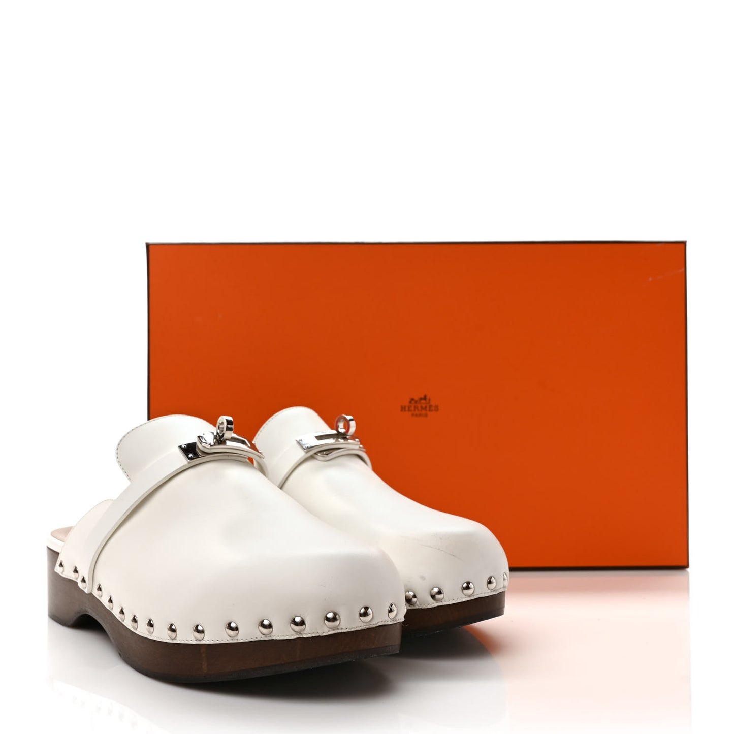 Calfskin Carlotta Mules 39 White