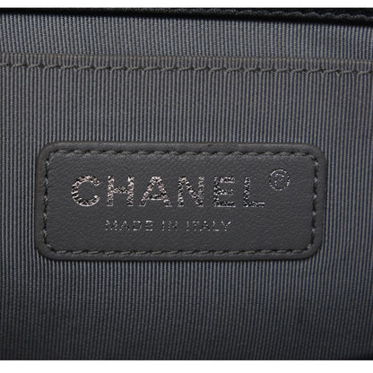 Chanel Calfskin Chevron Quilted Medium Boy Flap Black 6 of 8