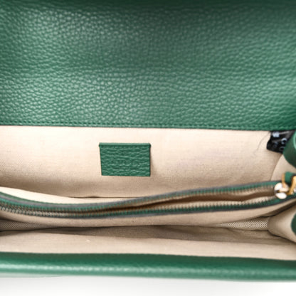 Gucci Pebbled Calfskin Small Dionysus Shoulder Bag Emerald 5 of 10