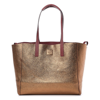 MCM Grained Calfskin Medium Reversible Wandel Tote Ruby 3 of 13