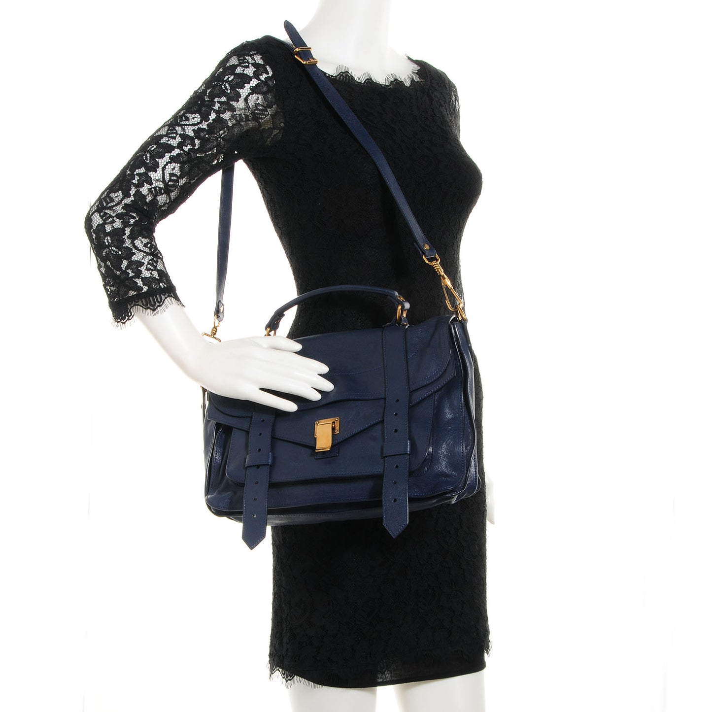 Lambskin PS1 Medium Satchel Marine