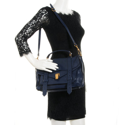 Proenza Schouler Lambskin PS1 Medium Satchel Marine 2 of 12