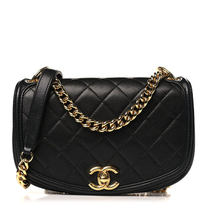 Chanel Calfskin Quilted Small Underline Flap Black 1 of 9