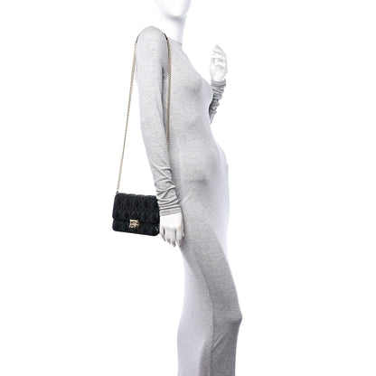 Christian Dior Lambskin Cannage Miss Dior Promenade Pouch Black 2 of 11