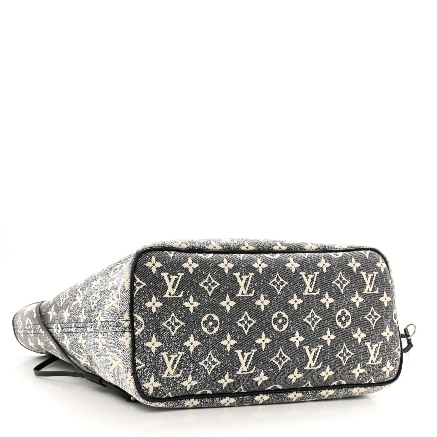 Louis Vuitton Denim Monogram Jacquard Neverfull MM Grey 4 of 9