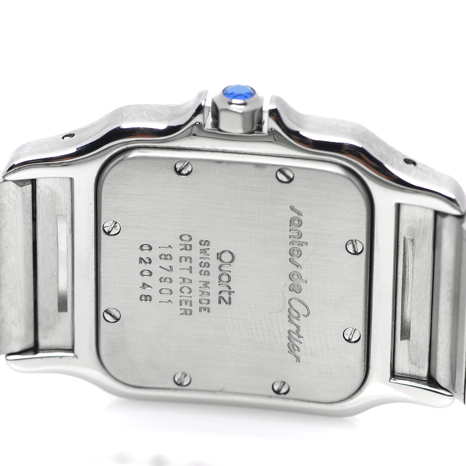 Cartier Stainless Steel 18K Yellow Gold 29mm Santos De Galbee Quartz Watch 4 of 4