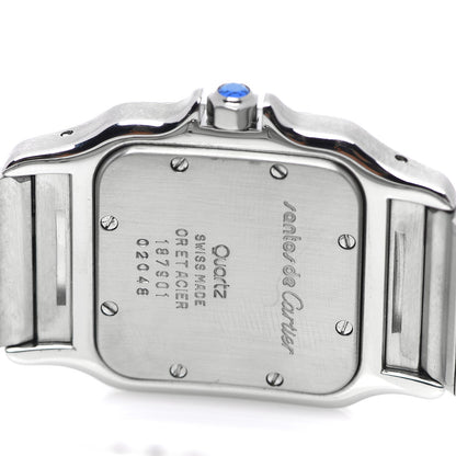 Cartier Stainless Steel 18K Yellow Gold 29mm Santos De Galbee Quartz Watch 4 of 4