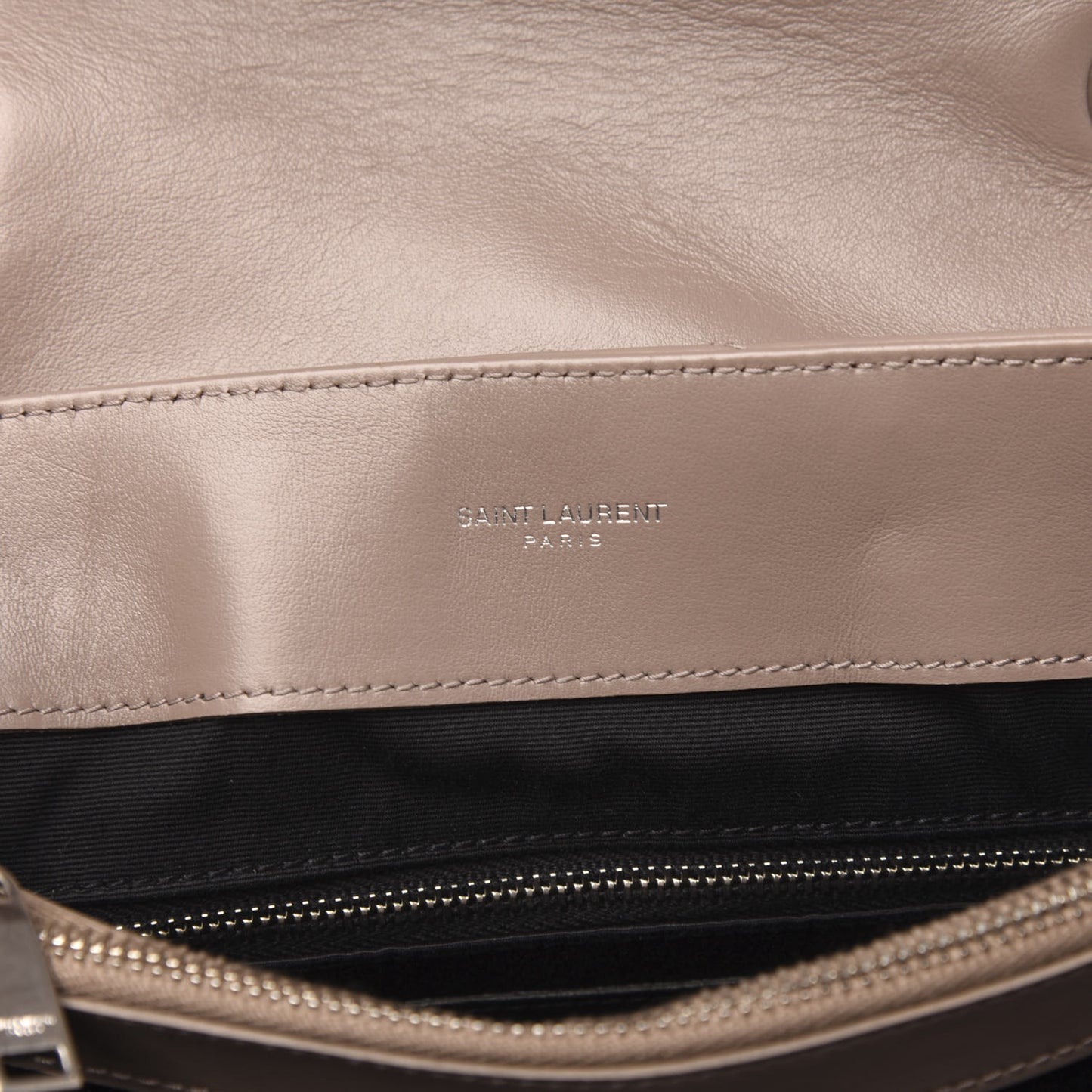Calfskin Y Quilted Monogram Medium Loulou Chain Satchel Dark Beige
