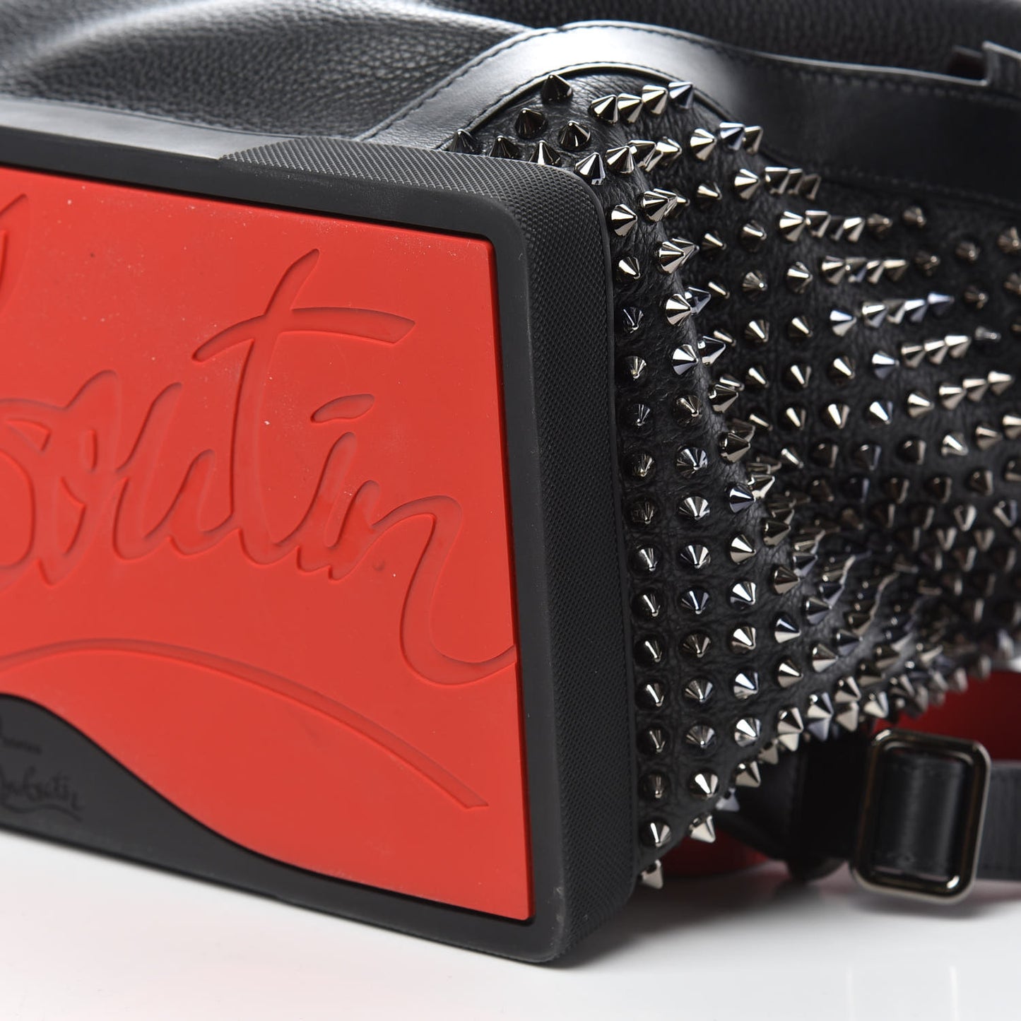 Calfskin Spiked Explorafunk Backpack Black