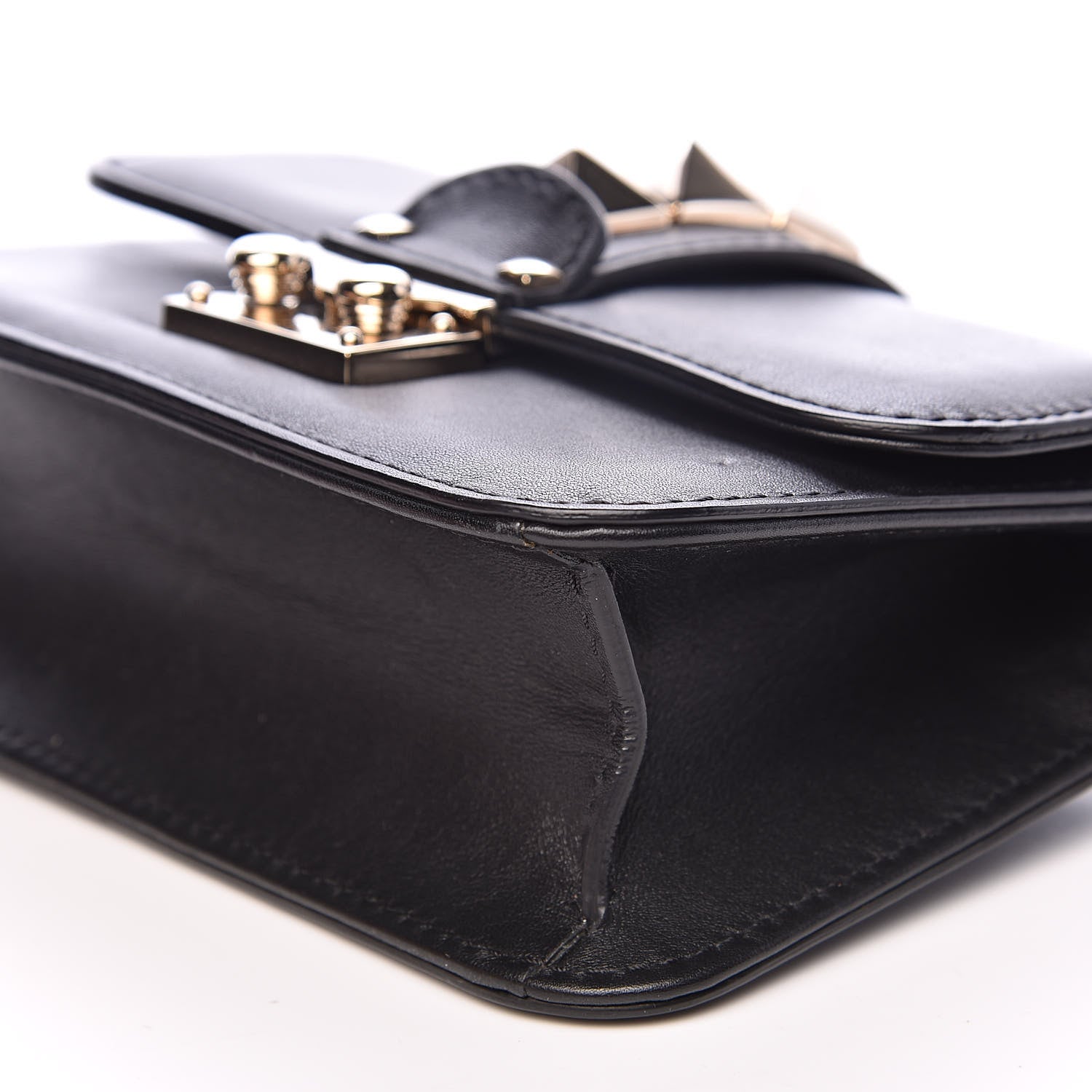 Valentino Garavani Vitello Mini Glam Lock Rockstud Flap Black 8 of 11