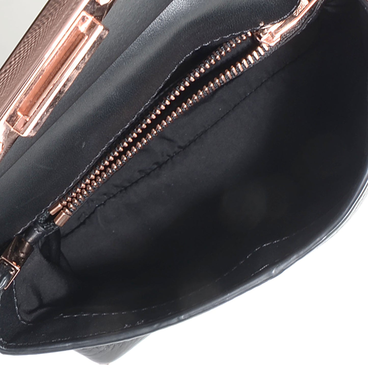 Calfskin Small Marion Soft Black with Rose Gold Hardware
