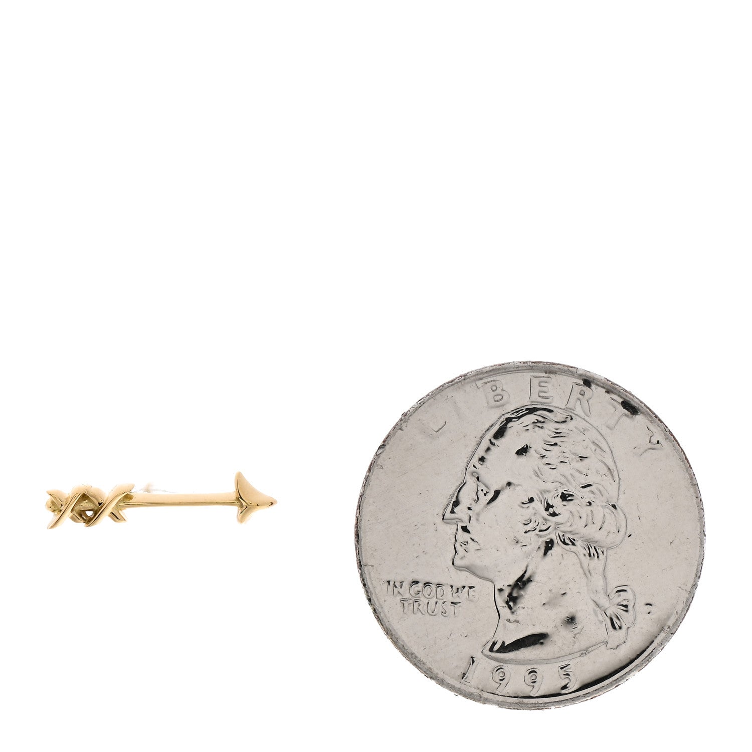 Tiffany 18K Yellow Gold Graffiti Arrow Single Earring 2 of 7