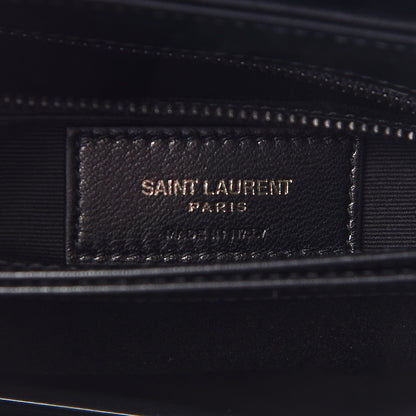 Saint Laurent Calfskin Y Quilted Monogram Toy Loulou Crossbody Bag Black 7 of 12