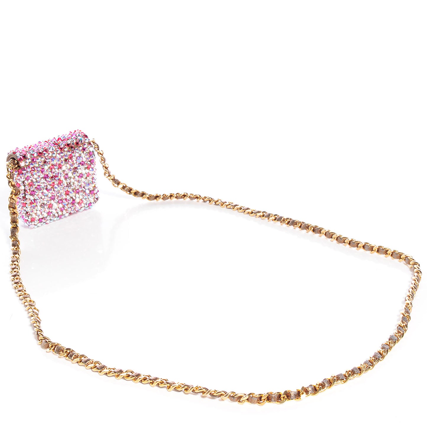 Strass Encrusted Micro Flap Pink