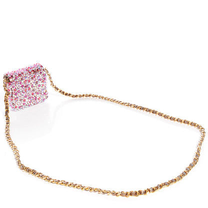 Chanel Strass Encrusted Micro Flap Pink 3 of 7