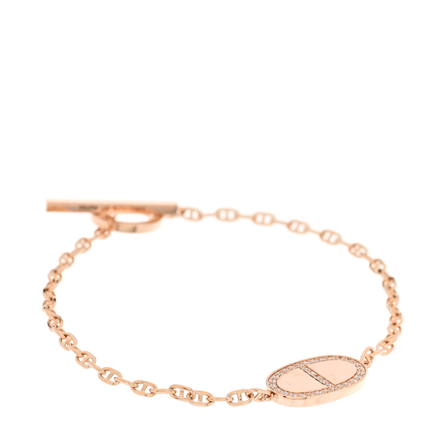 18K Rose Gold Diamond Chaine d'Ancre Verso Bracelet ST